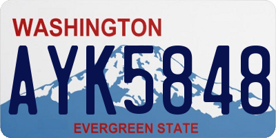 WA license plate AYK5848
