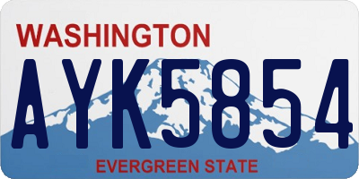 WA license plate AYK5854
