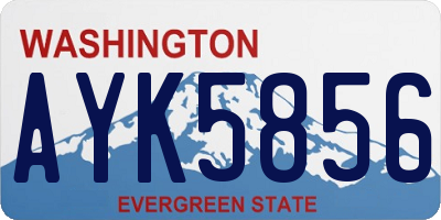 WA license plate AYK5856