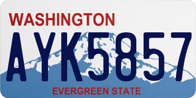 WA license plate AYK5857