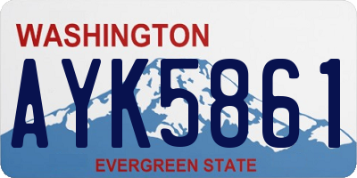 WA license plate AYK5861