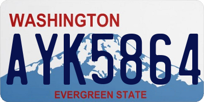 WA license plate AYK5864