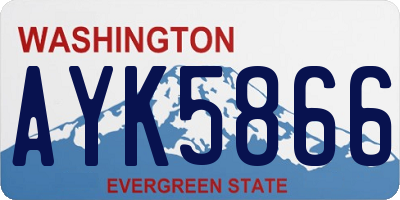WA license plate AYK5866