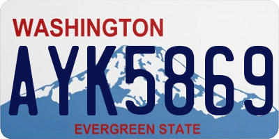 WA license plate AYK5869