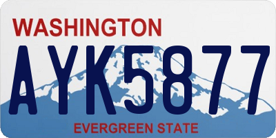 WA license plate AYK5877
