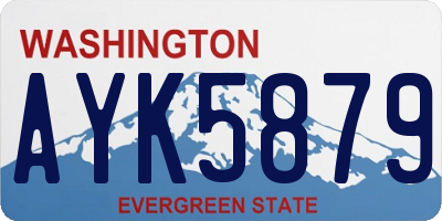 WA license plate AYK5879