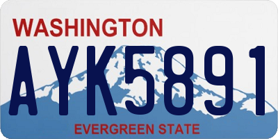 WA license plate AYK5891