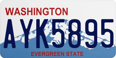 WA license plate AYK5895