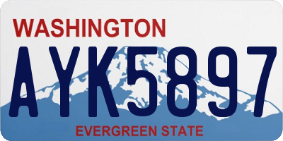 WA license plate AYK5897