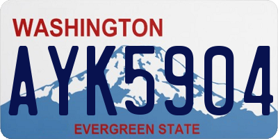 WA license plate AYK5904