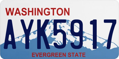 WA license plate AYK5917