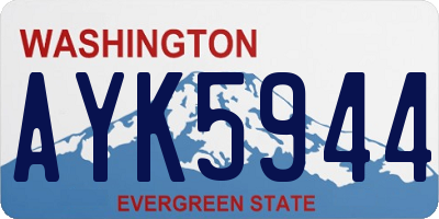 WA license plate AYK5944