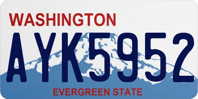 WA license plate AYK5952