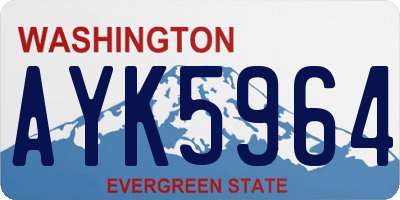 WA license plate AYK5964