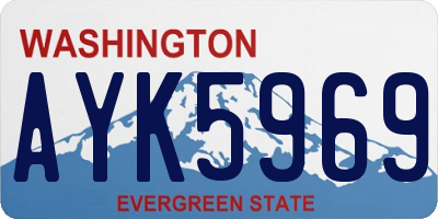 WA license plate AYK5969