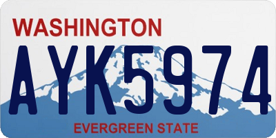 WA license plate AYK5974