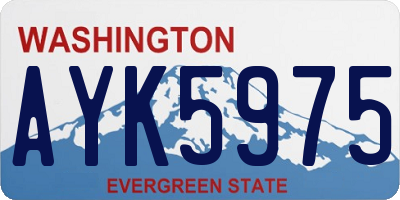 WA license plate AYK5975