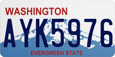 WA license plate AYK5976
