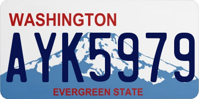 WA license plate AYK5979
