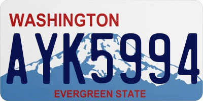 WA license plate AYK5994
