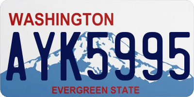 WA license plate AYK5995