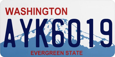 WA license plate AYK6019