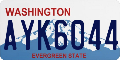 WA license plate AYK6044