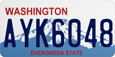 WA license plate AYK6048