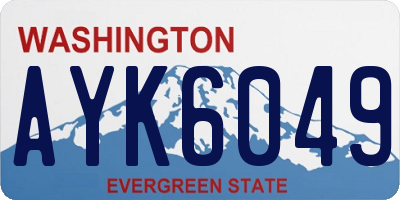 WA license plate AYK6049