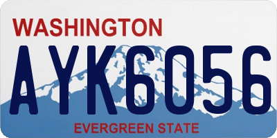 WA license plate AYK6056