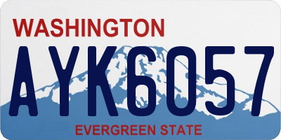 WA license plate AYK6057