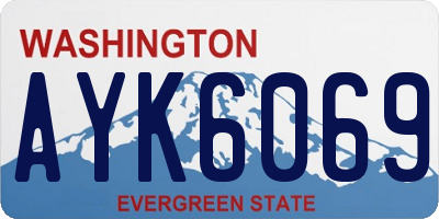 WA license plate AYK6069