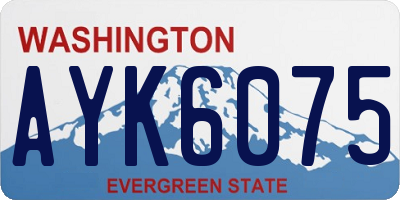 WA license plate AYK6075
