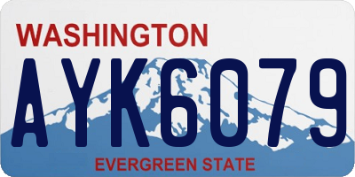 WA license plate AYK6079