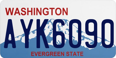 WA license plate AYK6090