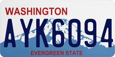 WA license plate AYK6094