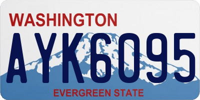 WA license plate AYK6095