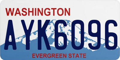 WA license plate AYK6096