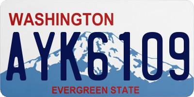 WA license plate AYK6109