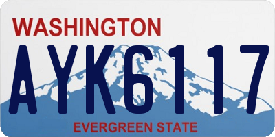 WA license plate AYK6117
