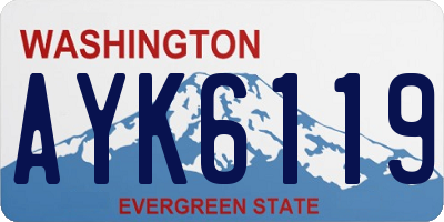 WA license plate AYK6119