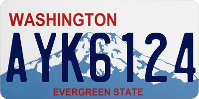 WA license plate AYK6124