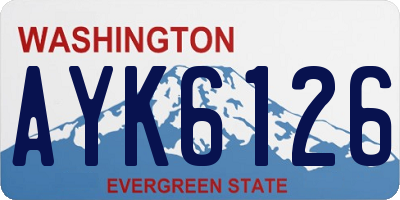 WA license plate AYK6126
