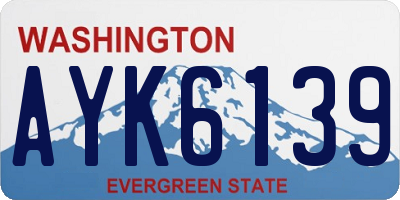 WA license plate AYK6139