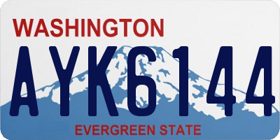 WA license plate AYK6144