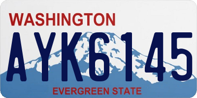 WA license plate AYK6145