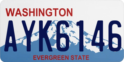 WA license plate AYK6146