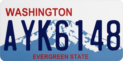 WA license plate AYK6148
