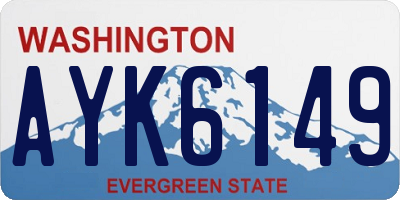 WA license plate AYK6149