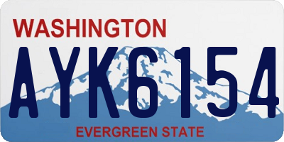 WA license plate AYK6154